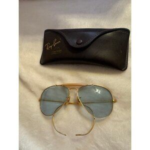Ray-Ban B&L Aviator Gold Blue Lens Sunglasses w/ Case